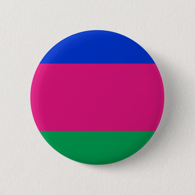 Chapa Redonda De 5 Cm Bandera de la República Popular de Kuban (Anverso)