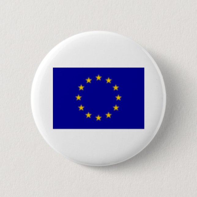 Chapa Redonda De 5 Cm Bandera de la UE (Anverso)