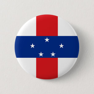 Chapa Redonda De 5 Cm Bandera de las Antillas Neerlandesas