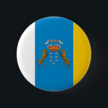Chapa Redonda De 5 Cm Bandera de las islas Canarias (España)<br><div class="desc">Bandera de las islas Canarias (España)</div>