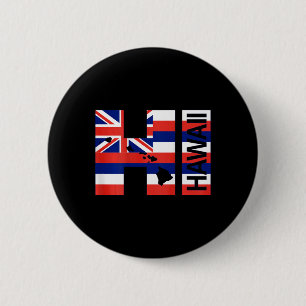 Chapa Redonda De 5 Cm Bandera de las islas hawaianas Hi