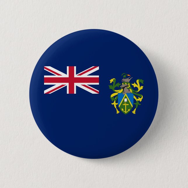 Chapa Redonda De 5 Cm Bandera de las Islas Pitcairn (Anverso)