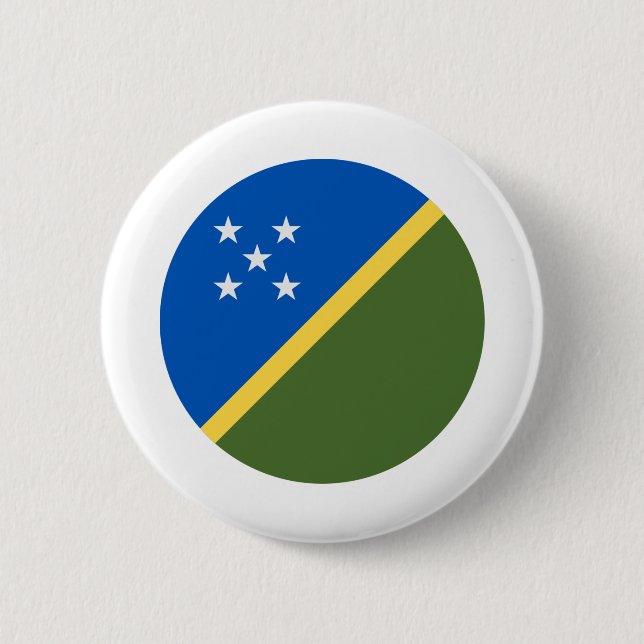 Chapa Redonda De 5 Cm Bandera de las Islas Salomón (Anverso)