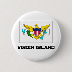 Chapa Redonda De 5 Cm Bandera de las Islas Vírgenes