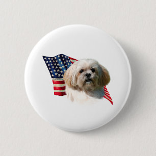 Chapa Redonda De 5 Cm Bandera de Lasa Apso