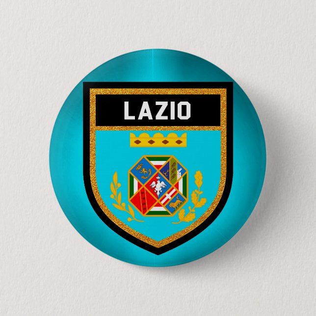 Chapa Redonda De 5 Cm Bandera de Lazio (Anverso)