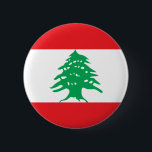 Chapa Redonda De 5 Cm Bandera de Líbano<br><div class="desc">Bandera de Líbano; Libanés; لبنان</div>