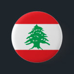 Chapa Redonda De 5 Cm Bandera de Líbano<br><div class="desc">Bandera de Líbano; Libanés; لبنان</div>