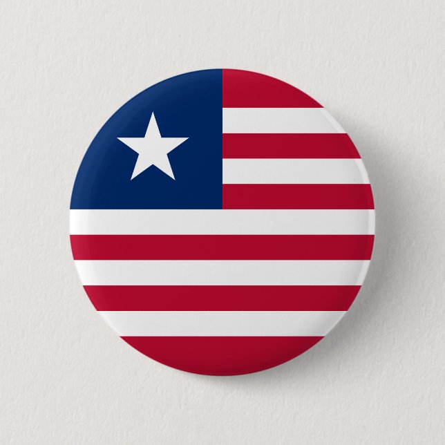 Chapa Redonda De 5 Cm Bandera de Liberia (Anverso)
