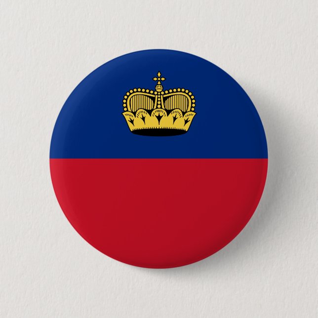 Chapa Redonda De 5 Cm Bandera de Liechtenstein (Anverso)