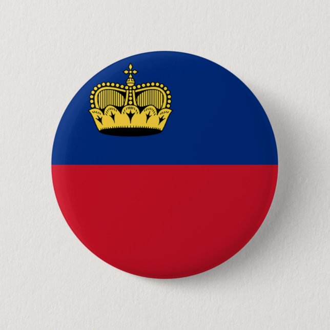 Chapa Redonda De 5 Cm Bandera de Liechtenstein (Anverso)