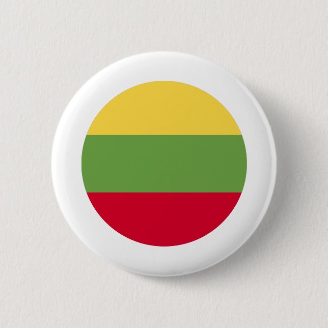 Chapa Redonda De 5 Cm Bandera de Lituania (Anverso)