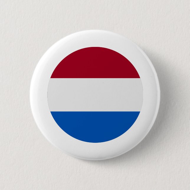 Chapa Redonda De 5 Cm Bandera de los Países Bajos (Anverso)