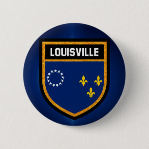 Chapa Redonda De 5 Cm Bandera de Louisville