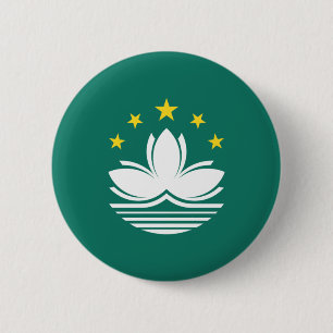 Chapa Redonda De 5 Cm Bandera de Macao