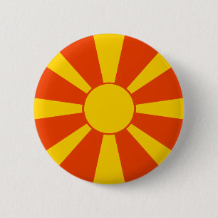Chapa Redonda De 5 Cm Bandera de Macedonia