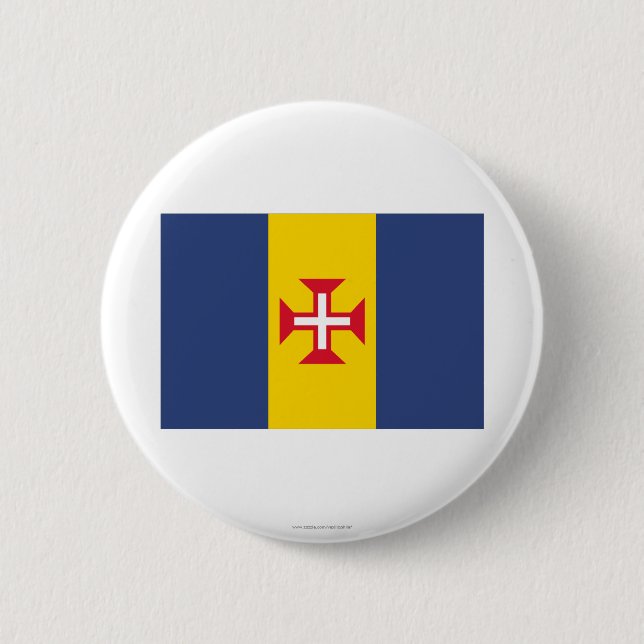Chapa Redonda De 5 Cm Bandera de Madeira (Anverso)