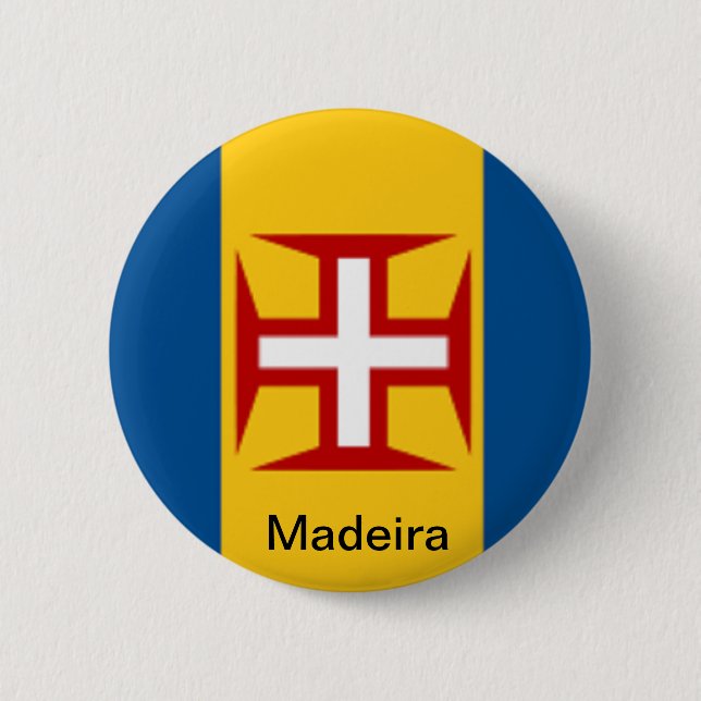 Chapa Redonda De 5 Cm Bandera de Madeira (Anverso)