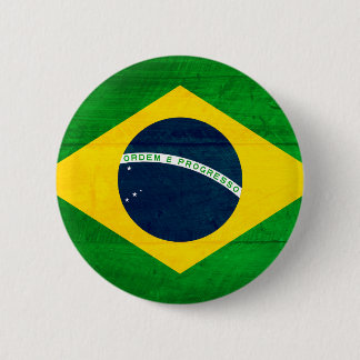 Chapa Redonda De 5 Cm Bandera de madera del Brasil