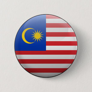 Chapa Redonda De 5 Cm Bandera de Malasia