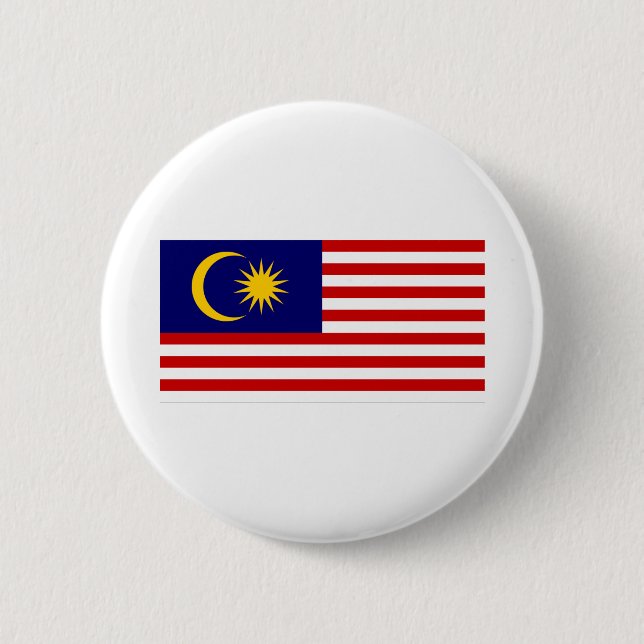 Chapa Redonda De 5 Cm Bandera de Malasia (Anverso)