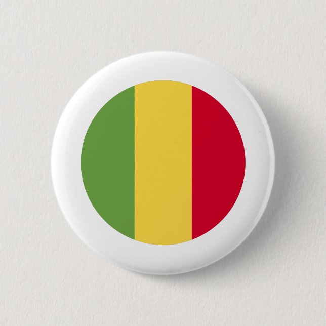 Chapa Redonda De 5 Cm Bandera de Mali (Anverso)