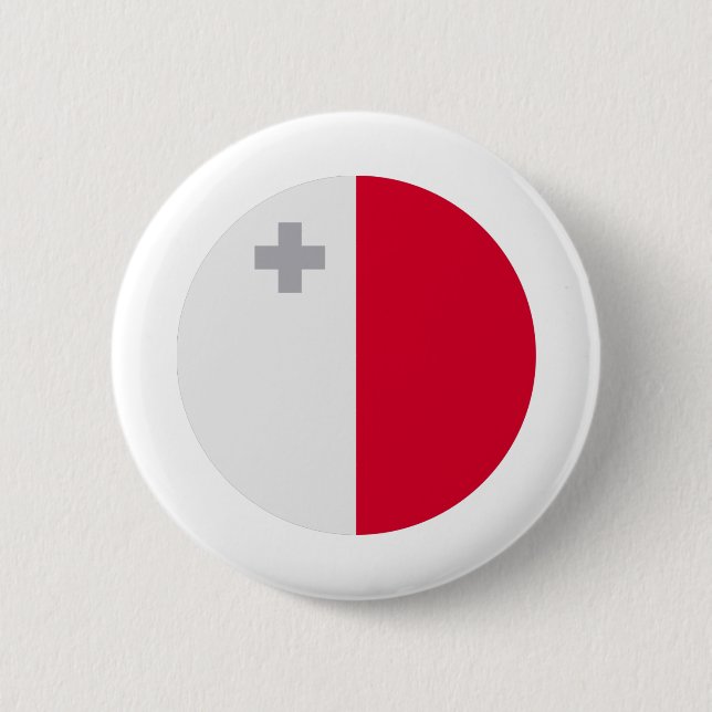 Chapa Redonda De 5 Cm Bandera de Malta (Anverso)