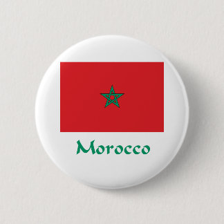 Chapa Redonda De 5 Cm Bandera de Marruecos