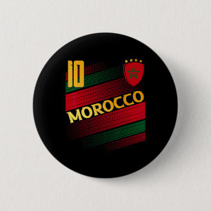 Chapa Redonda De 5 Cm Bandera de Marruecos Amantes del Orgullo Marroquí