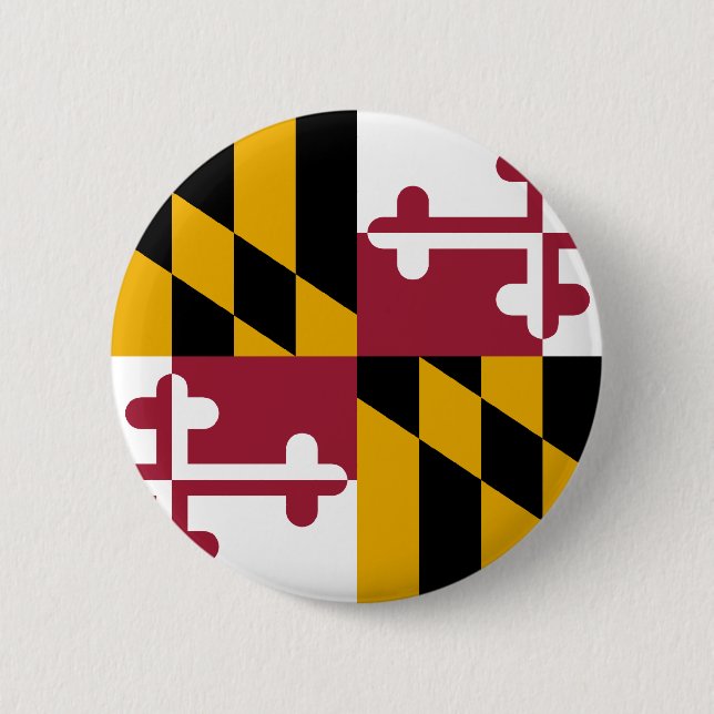 Chapa Redonda De 5 Cm Bandera de Maryland (Anverso)