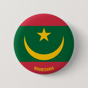 Chapa Redonda De 5 Cm Bandera de Mauritania encantando a patriotas