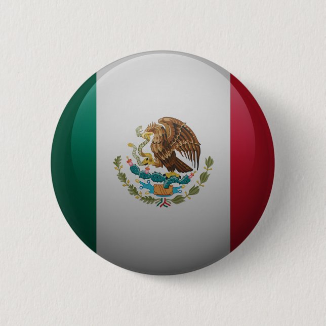 Chapa Redonda De 5 Cm bandera de México (Anverso)