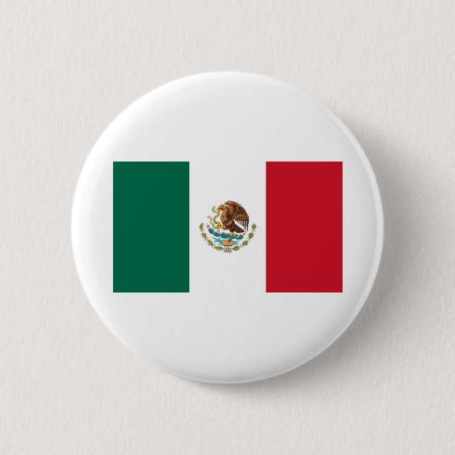 Chapa Redonda De 5 Cm Bandera de México (Anverso)