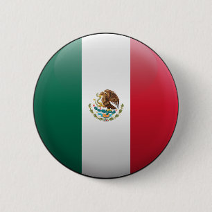 Chapa Redonda De 5 Cm Bandera de México