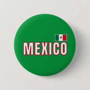 Chapa Redonda De 5 Cm Bandera de México