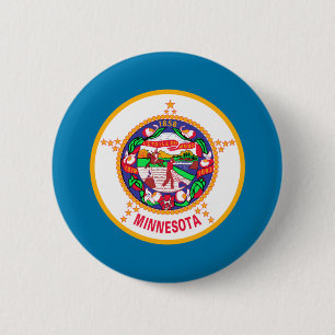 Chapa Redonda De 5 Cm Bandera de Minnesota
