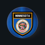 Chapa Redonda De 5 Cm Bandera de Minnesota<br><div class="desc">Bandera de Minnesota</div>