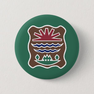 Chapa Redonda De 5 Cm Bandera de Missisquoi Occidental Abenaki