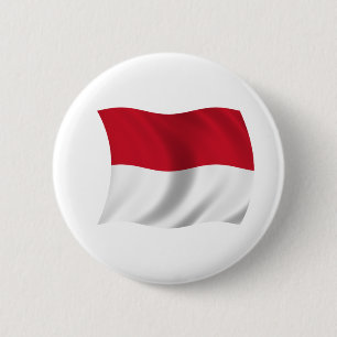 Chapa Redonda De 5 Cm Bandera de Mónaco