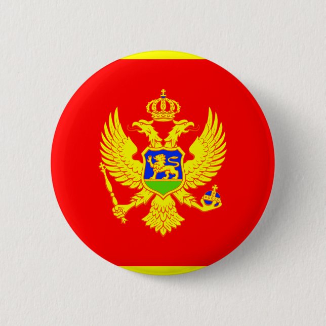 Chapa Redonda De 5 Cm Bandera de Montenegro (Anverso)