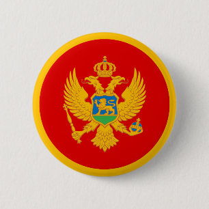 Chapa Redonda De 5 Cm Bandera de Montenegro