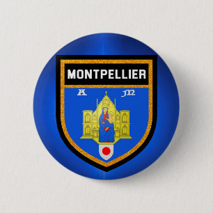 Chapa Redonda De 5 Cm Bandera de Montpellier