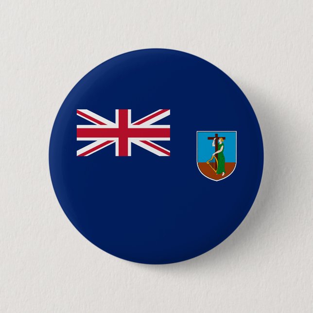 Chapa Redonda De 5 Cm Bandera de Montserrat (Anverso)