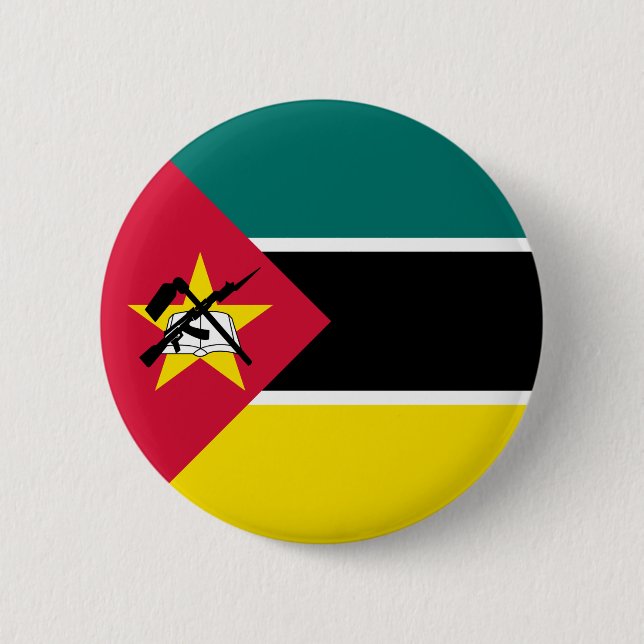Chapa Redonda De 5 Cm Bandera de Mozambique (Anverso)