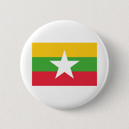 Chapa Redonda De 5 Cm Bandera de Myanmar