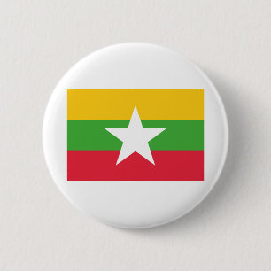 Chapa Redonda De 5 Cm Bandera de Myanmar