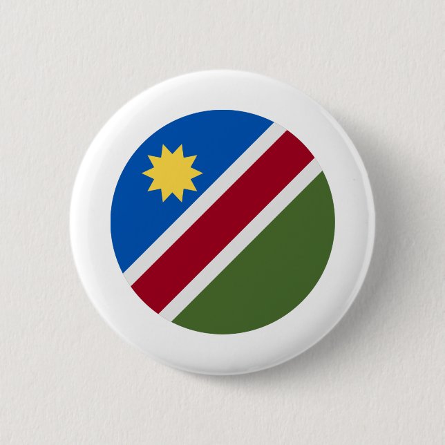 Chapa Redonda De 5 Cm Bandera de Namibia (Anverso)