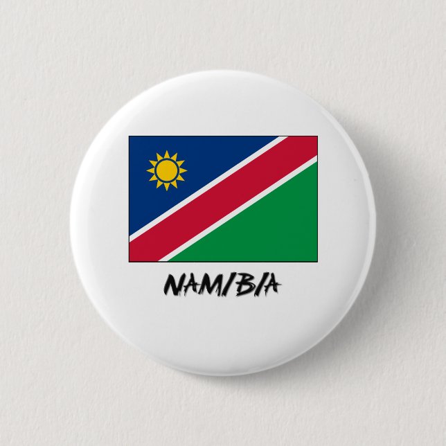 Chapa Redonda De 5 Cm Bandera de Namibia (Anverso)