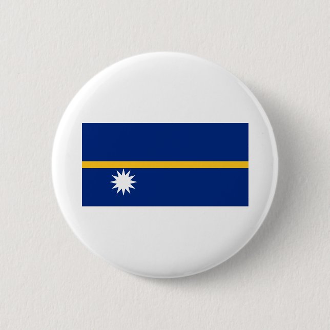 Chapa Redonda De 5 Cm Bandera de Nauru (Anverso)