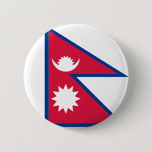 Chapa Redonda De 5 Cm Bandera de Nepal